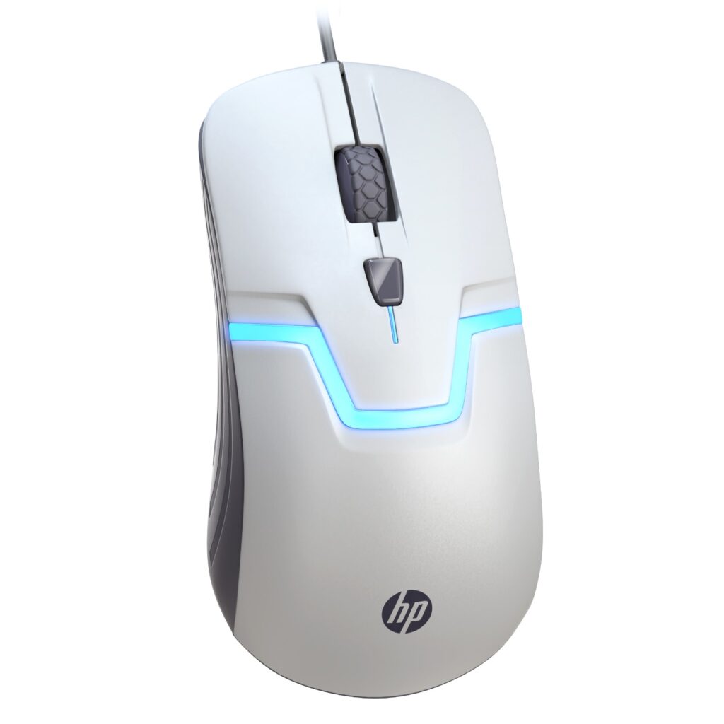 White wired computer mouse